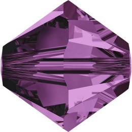 Bicone Amethyst 4mm - 4 szt.